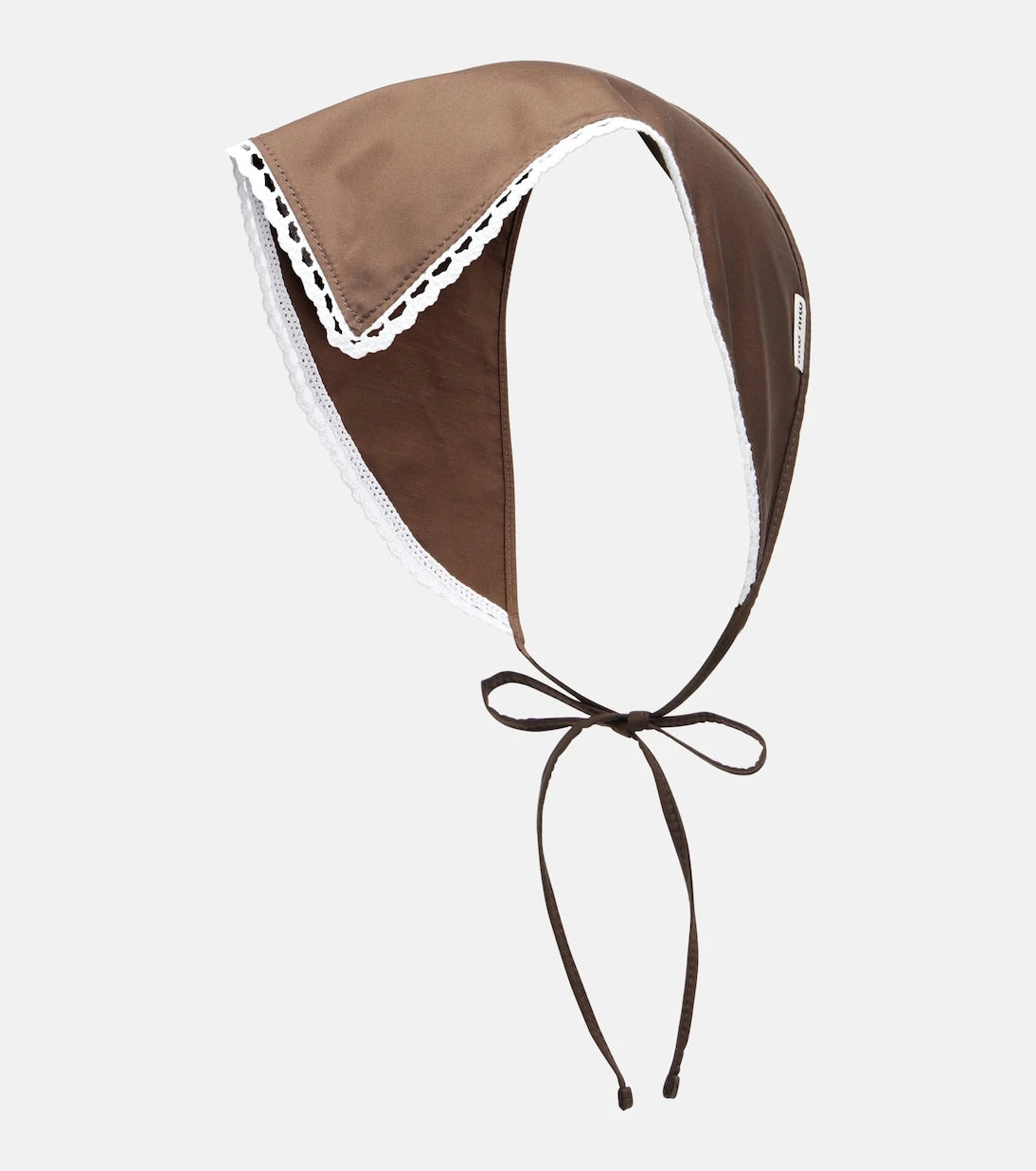 Miu Miu - Crochet-trimmed cotton poplin scarf