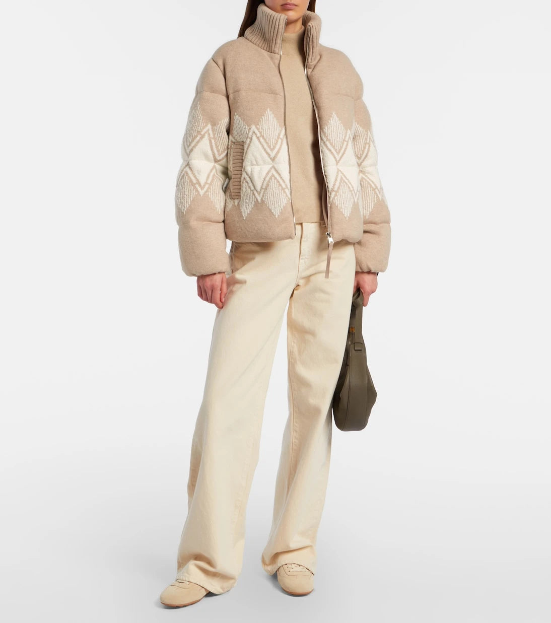 Varley - Belinda knitted puffer jacket