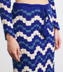 Blue Crochet Safi Midi Skirt