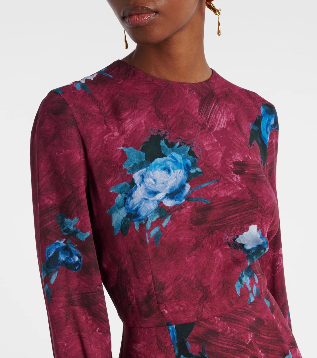 Erdem - Floral crêpe midi dress