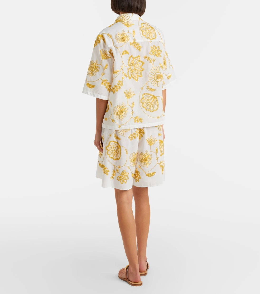 Eres - Chandra embroidered cotton-blend Bermuda shorts