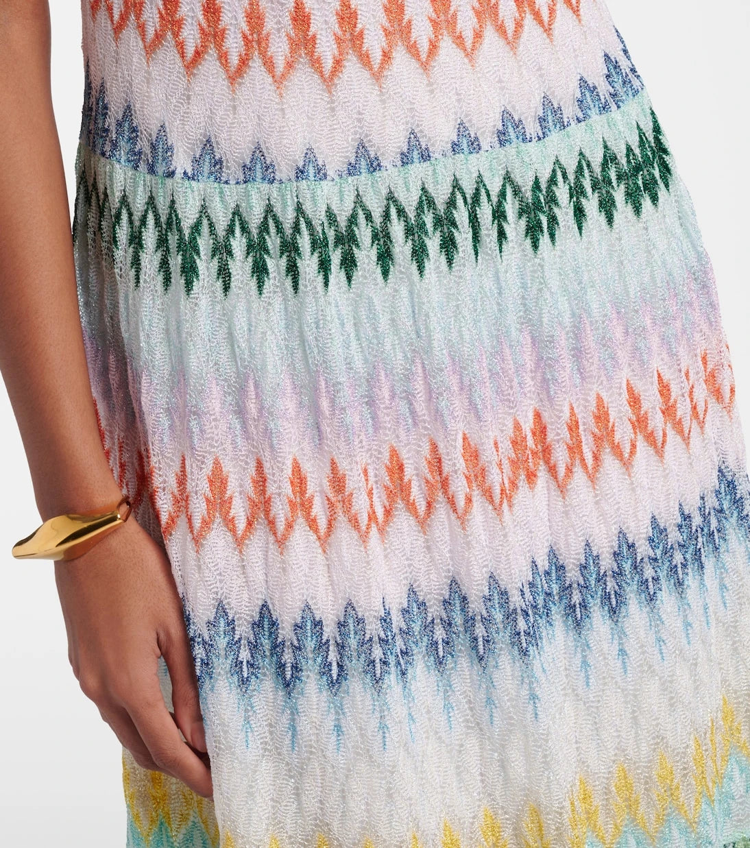 Missoni - Halterneck lamé maxi dress