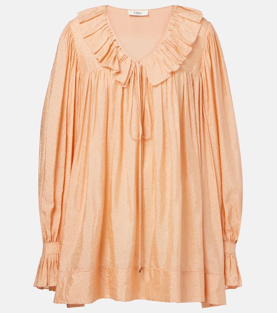 Chloé - Ruffled jacquard minidress