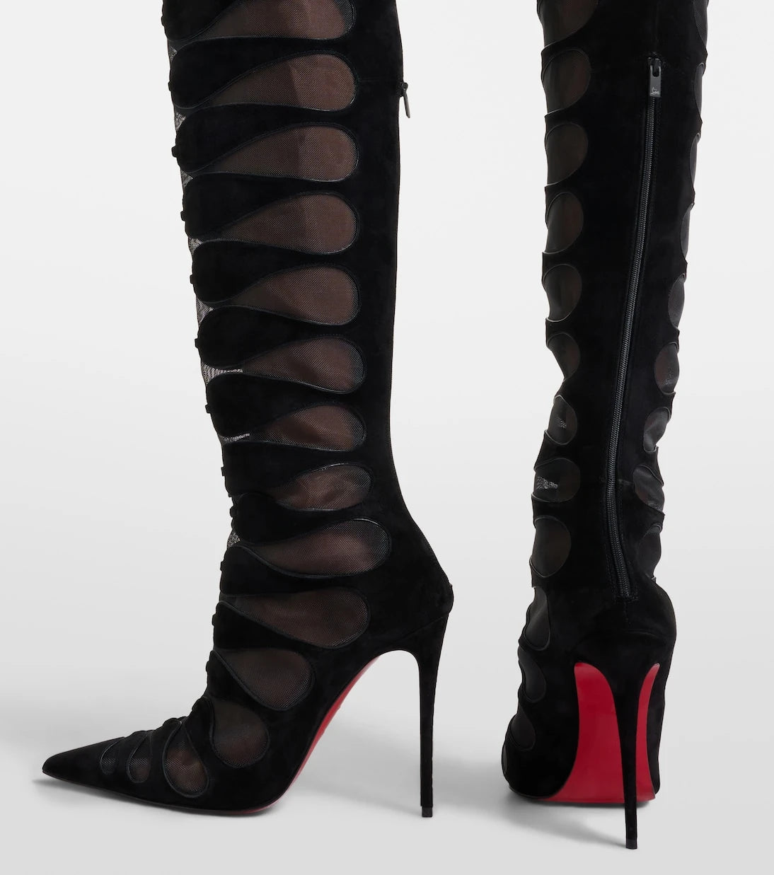 Christian Louboutin - حذاء سيرك ماكس بوتا ألتا 100 طويل يصل للركبة