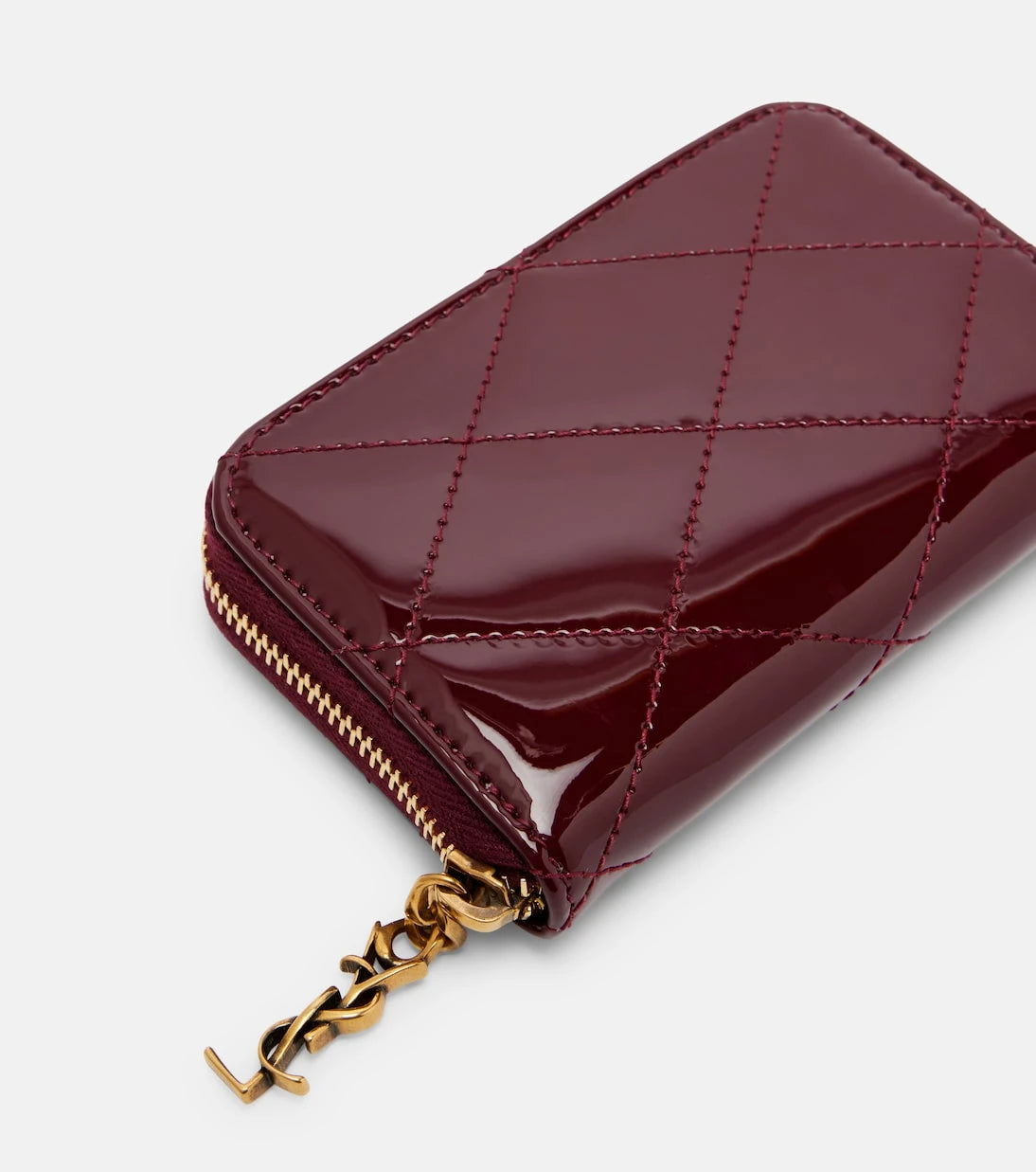 Saint Laurent - Cassandre Bijou patent leather wallet