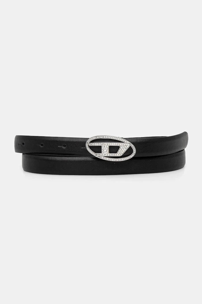Кожен колан Diesel OVAL D LOGO B-1DR STRASS 20