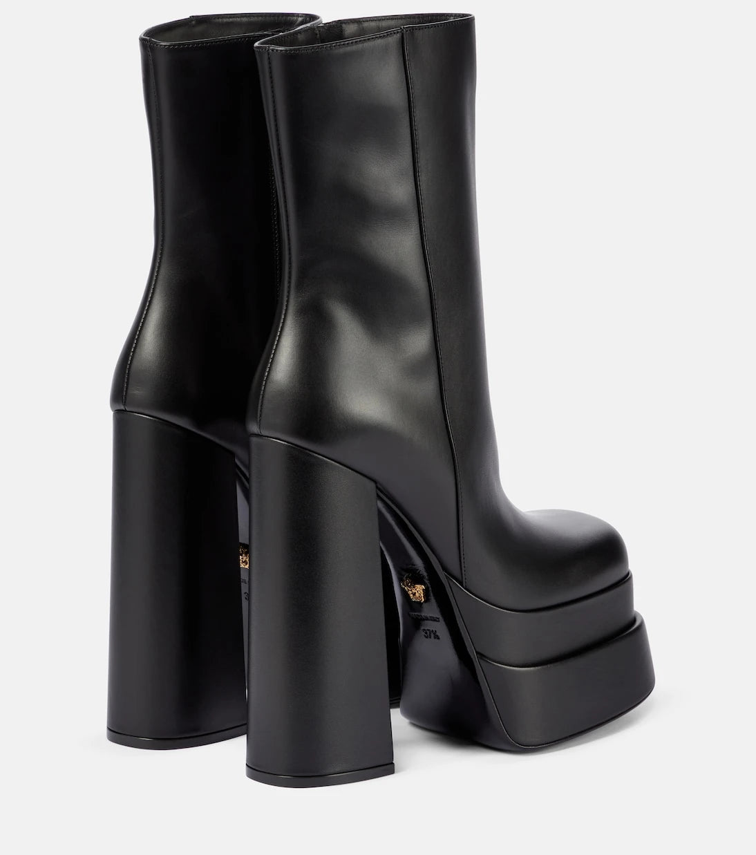 Versace - Intrico leather platform ankle boots