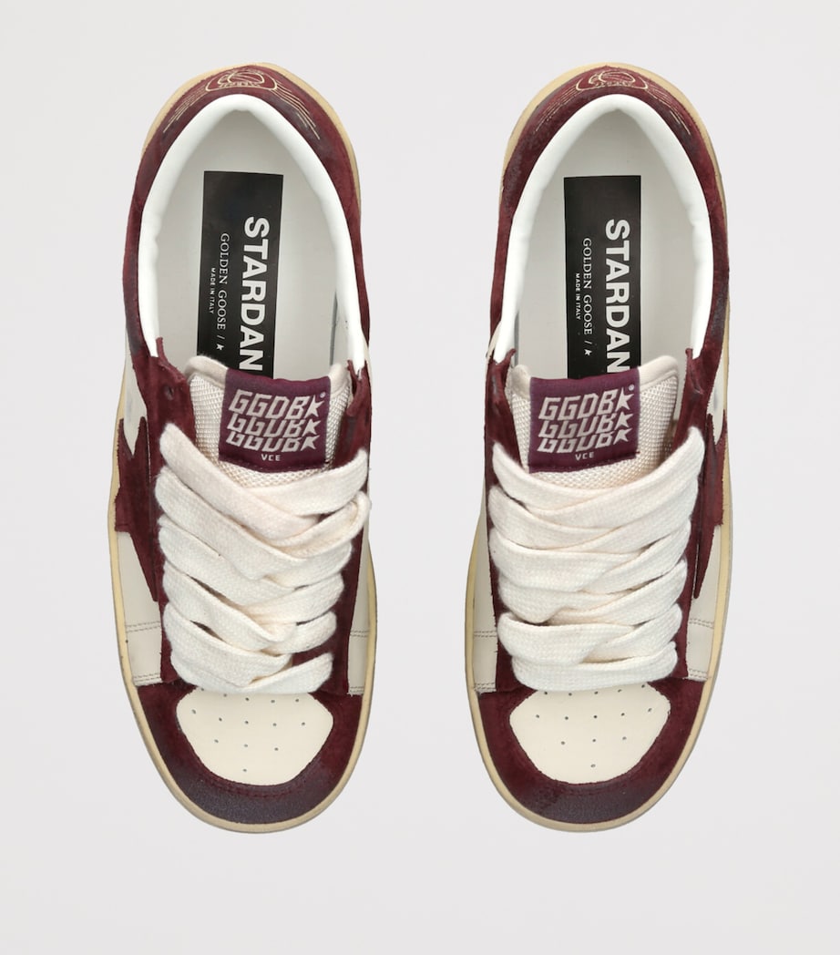 Burgundy Leather Stardan Sneakers