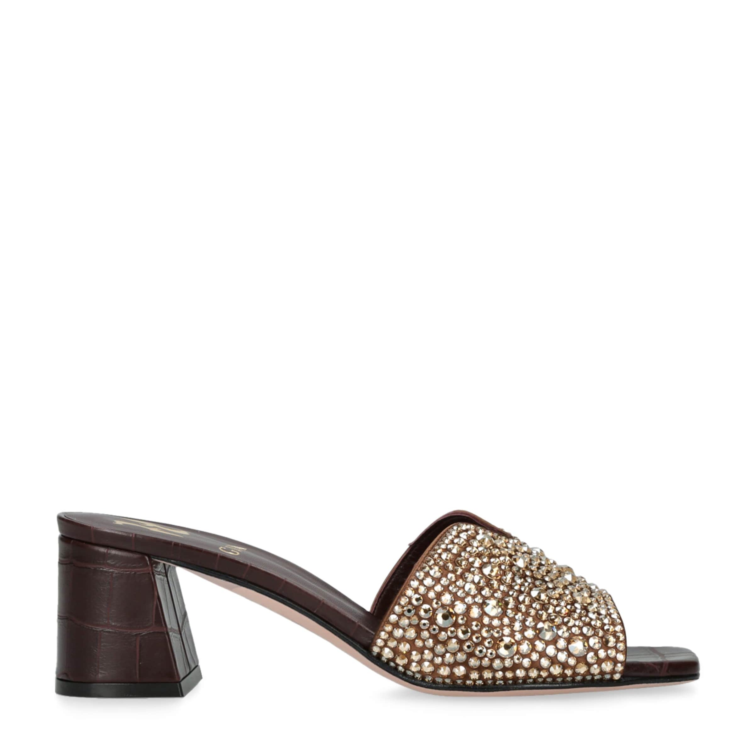 Leather Embellished Florence Heeled Mules 50