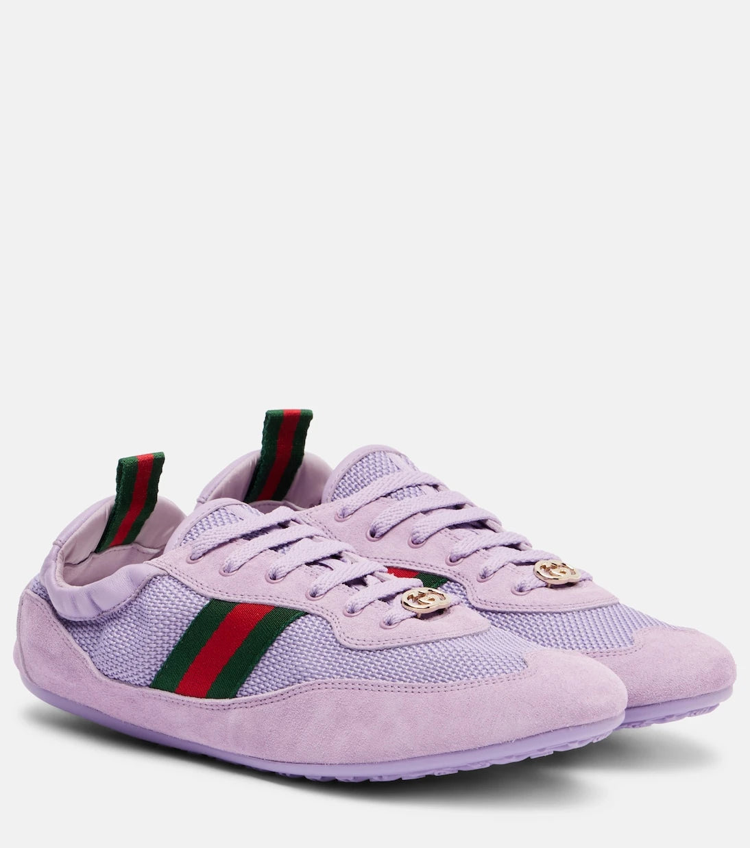Gucci - حذاء سنيكرز Gucci Shift مزين بالجلد السويدي