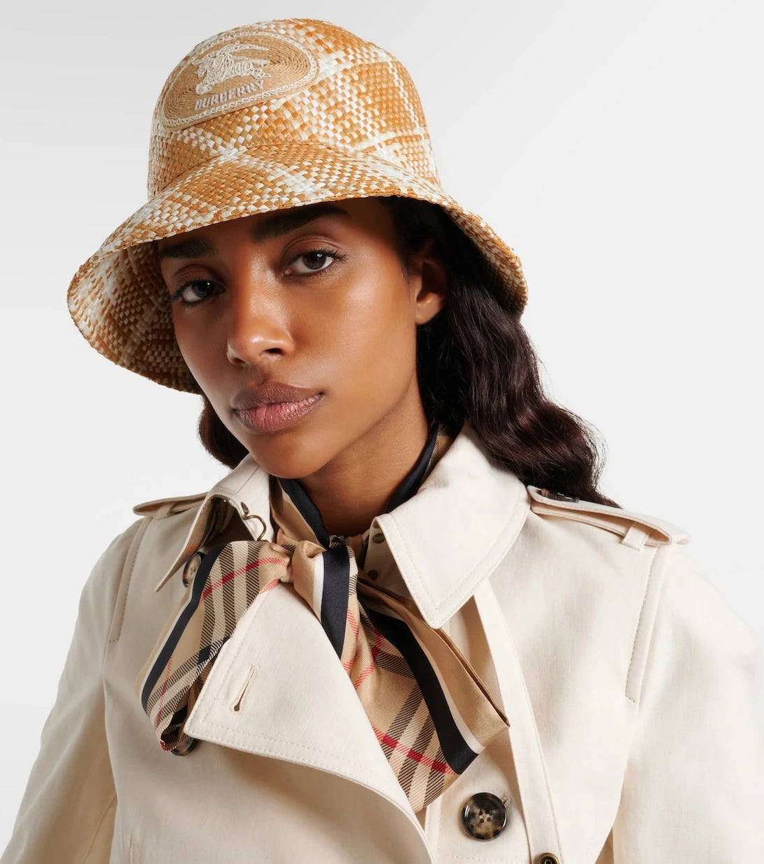 Burberry - Raffia-effect bucket hat
