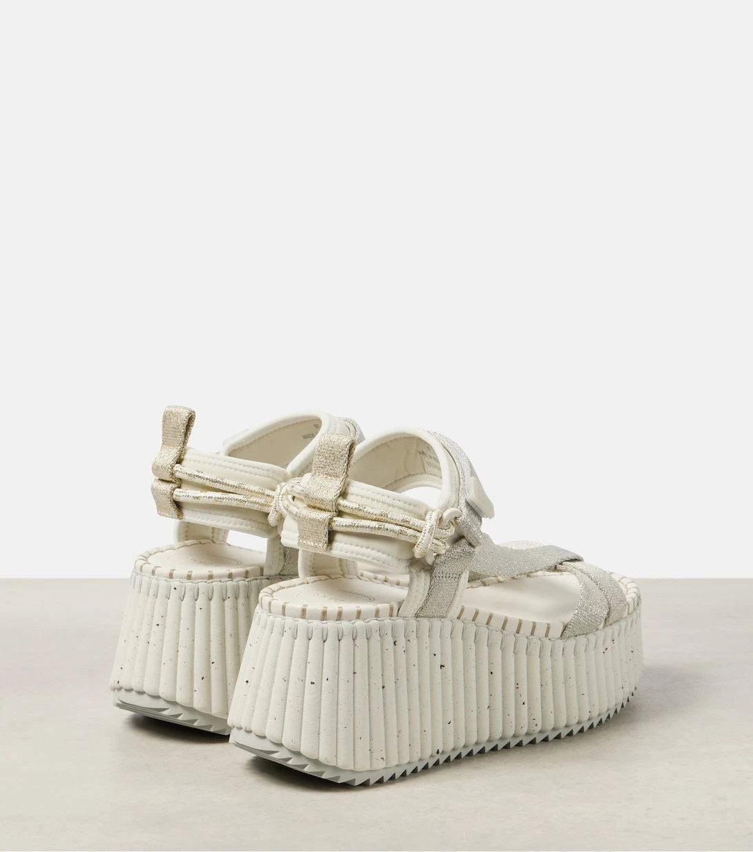 Chloé - Nama metallic wedge sandals