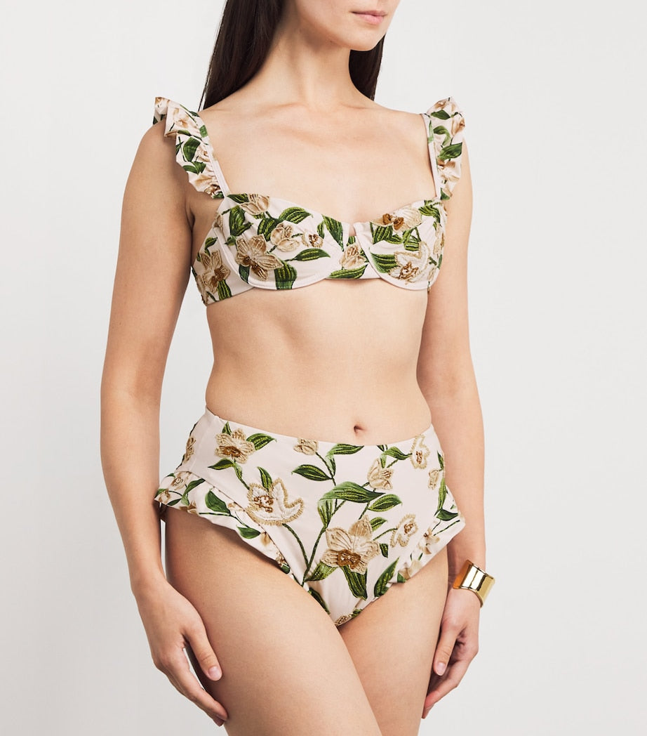 Multi Ruffle Kiwi Bikini Bottoms