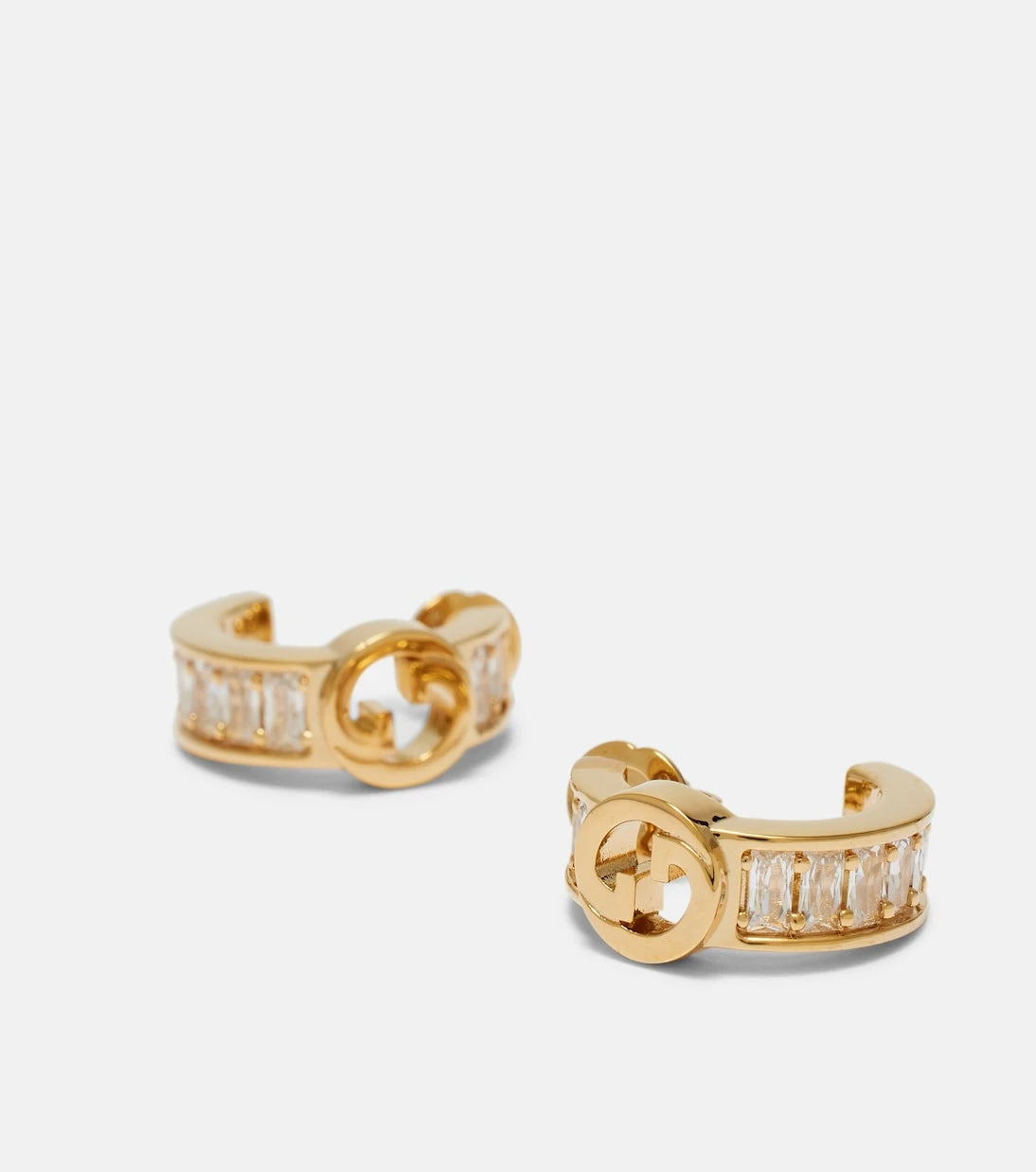 Gucci - Gucci Blondie embellished hoop earrings