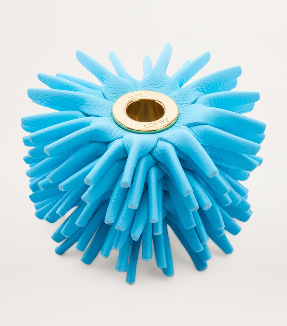 LOEWE Blue Leather Flower Dice Charm