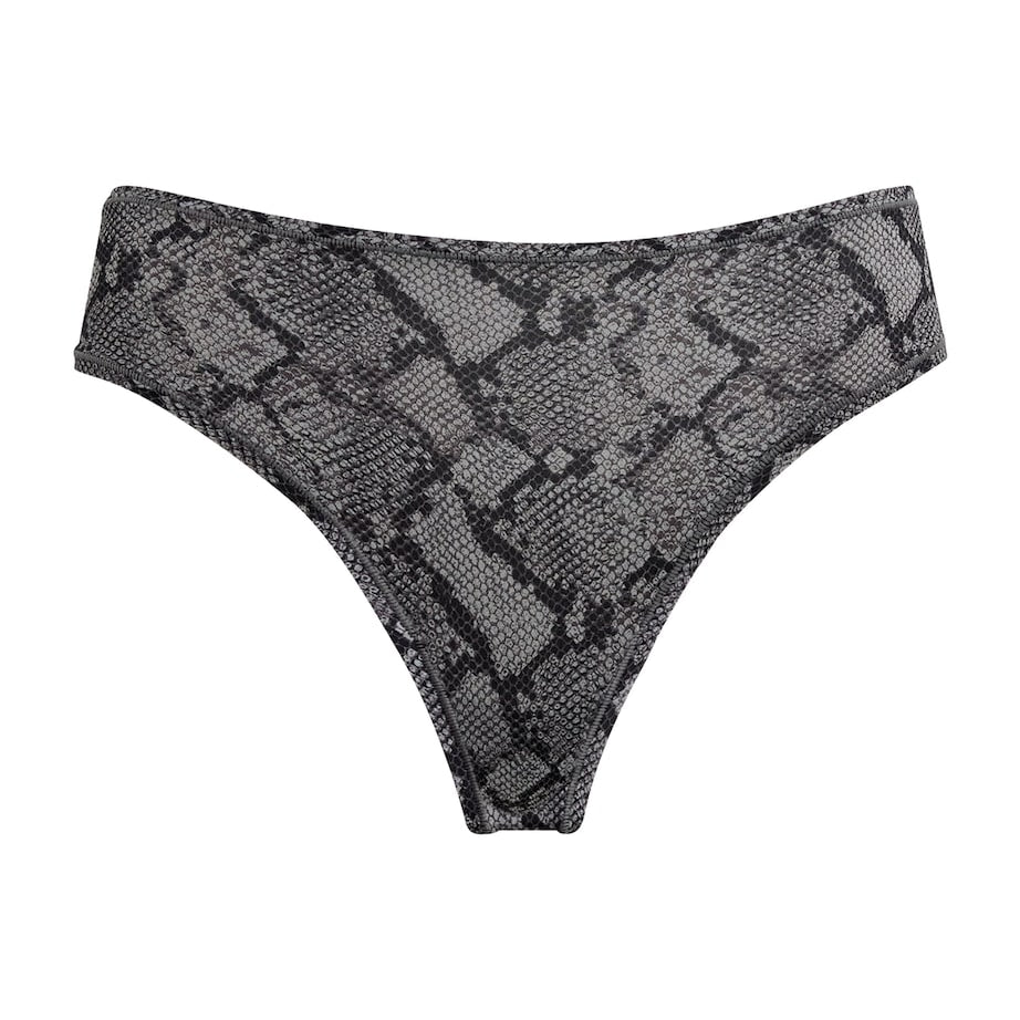 Skims Grey Fits Everybody Snakeskin Print Thong