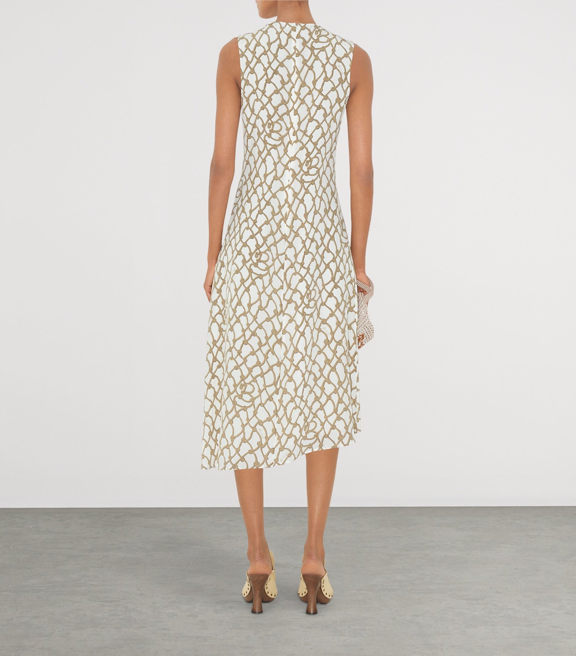 Multi Silk Knot Print Dress