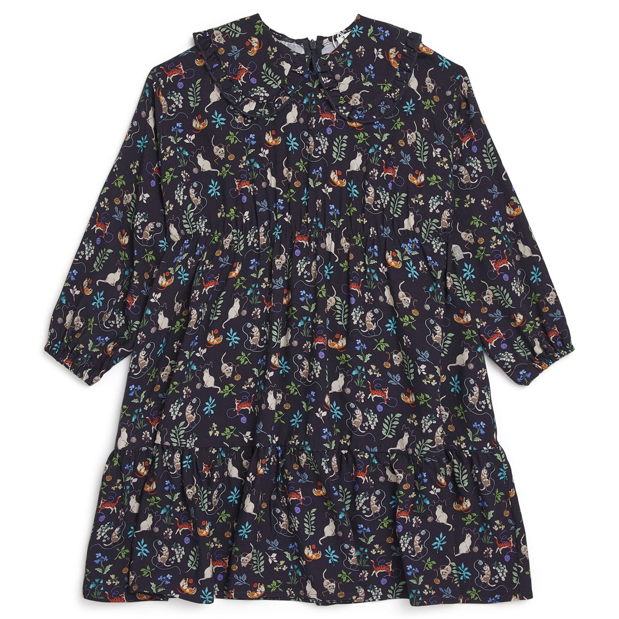 Navy Floral Dress (2-14 Years)