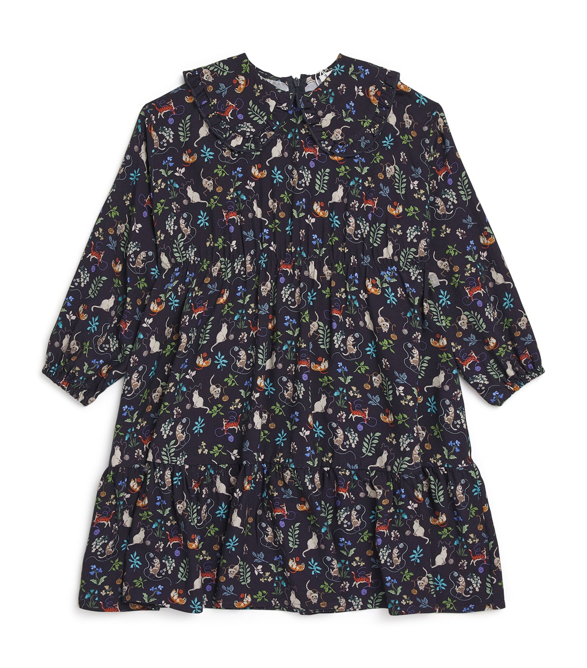 Navy Floral Dress (2-14 Years)