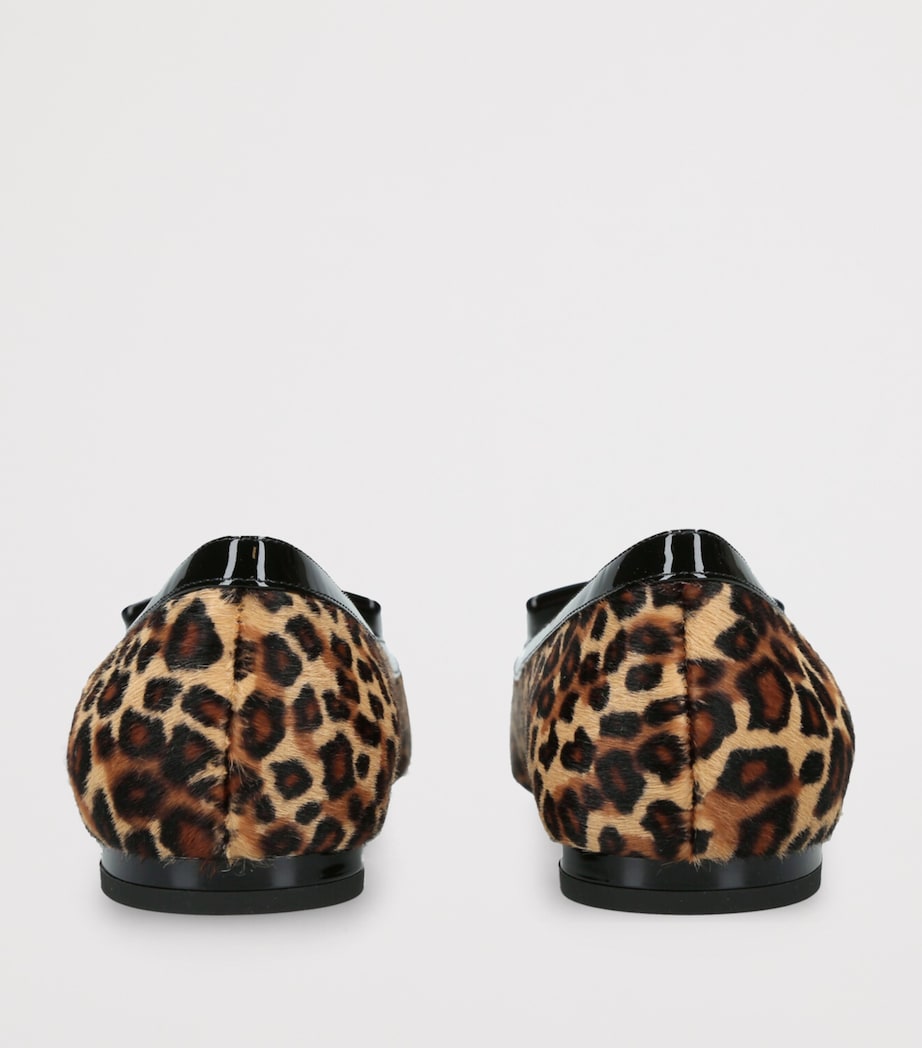 Brown Calf Hair Gommettine Ballet Flats