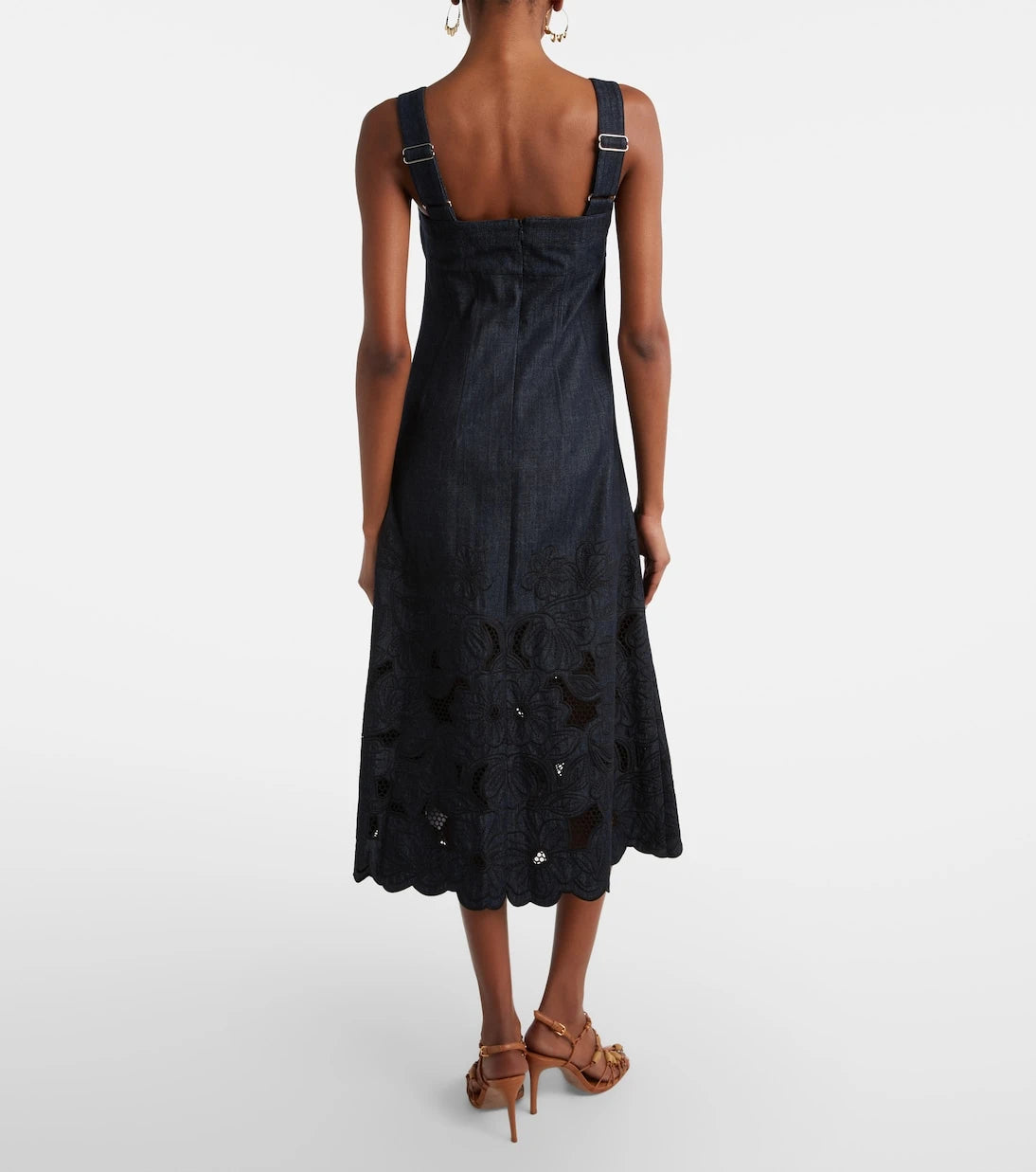Veronica Beard - Rosaura floral denim midi dress