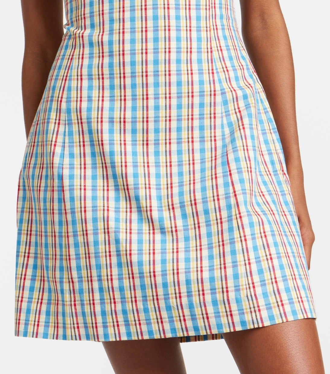 Faithfull - Lydie checked cotton and linen minidress