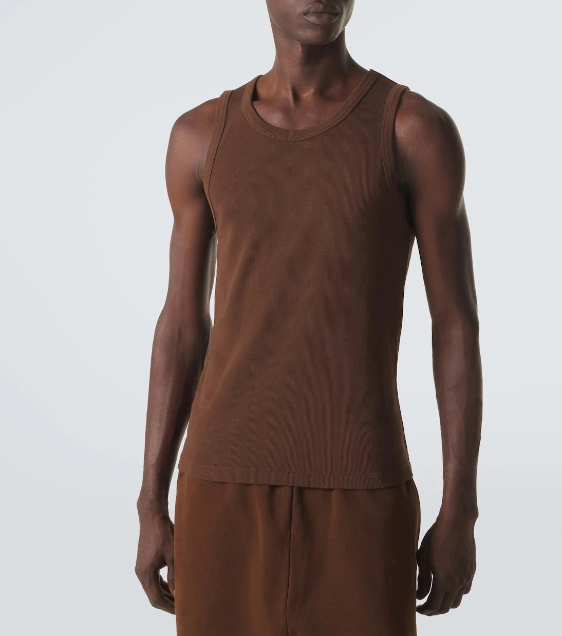 Entire Studios - Ribbed-knit cotton-blend jersey tank top