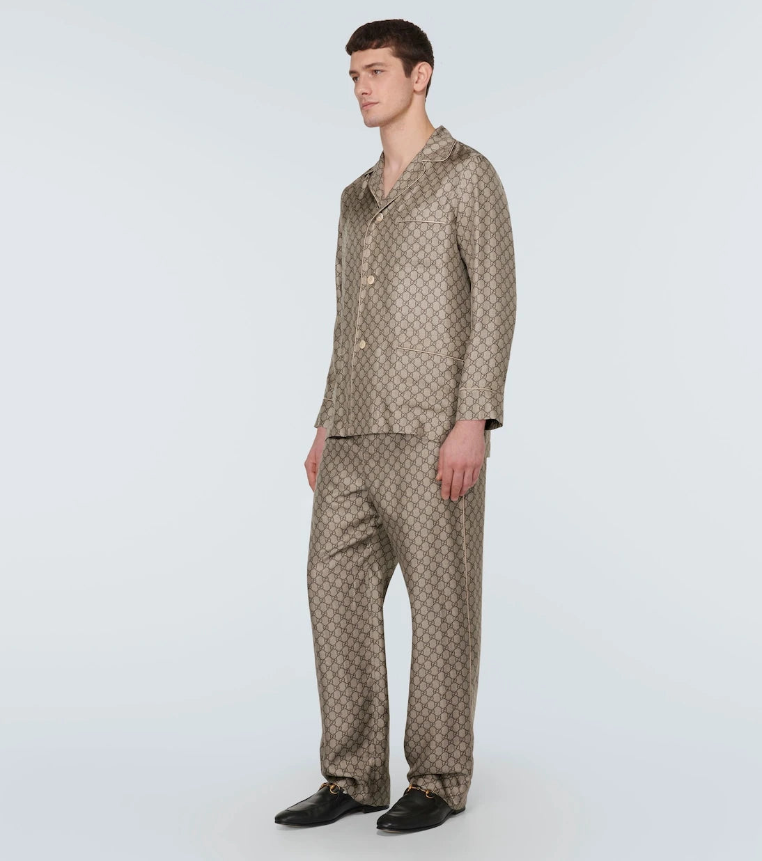 Gucci - GG silk straight pants