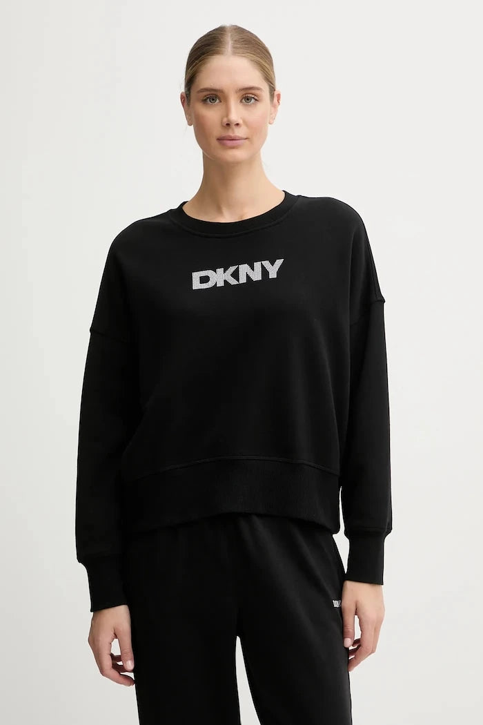 Pamuklu sweatshirt Dkny LOGO TERRY