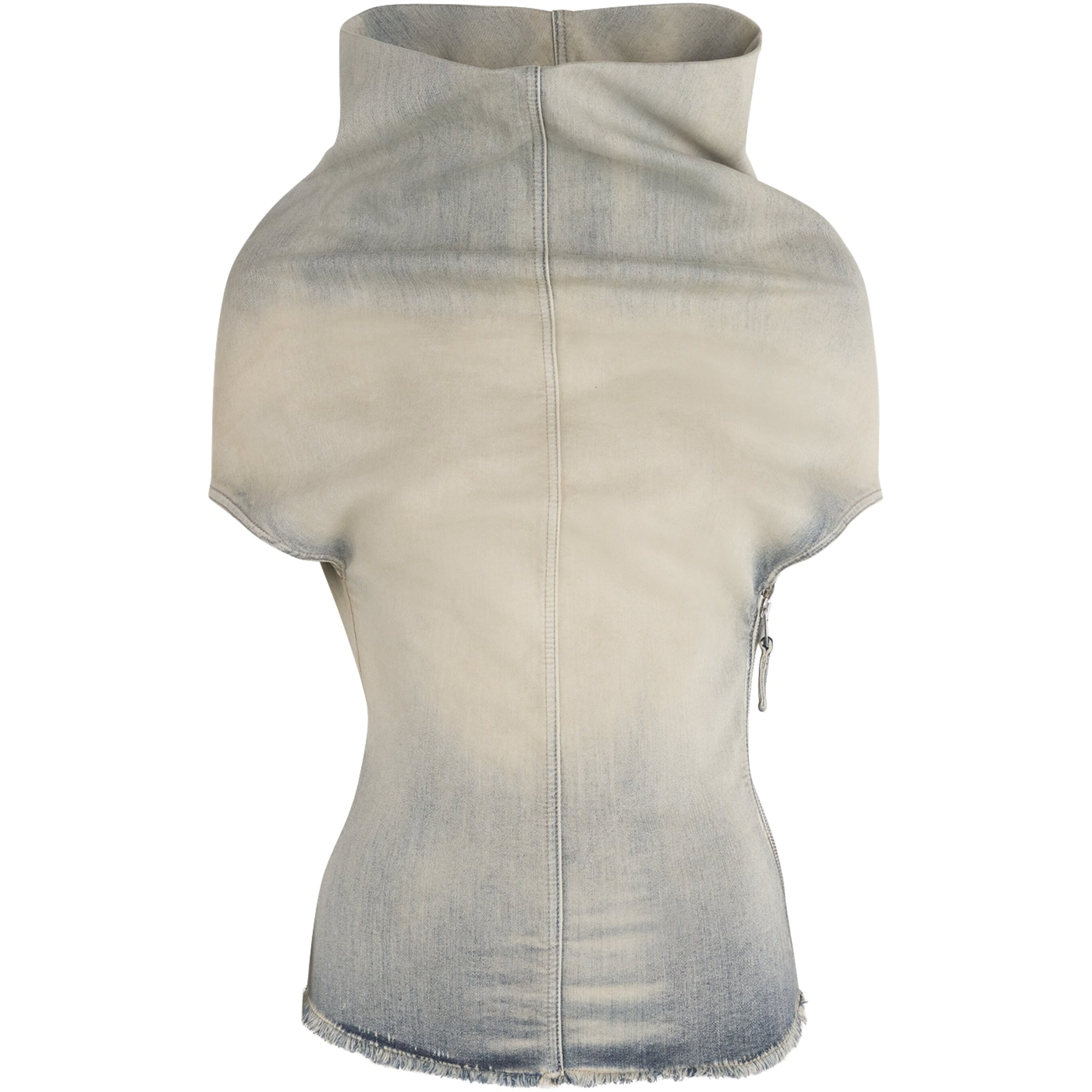 Rick Owens Blue Denim Shroud Top