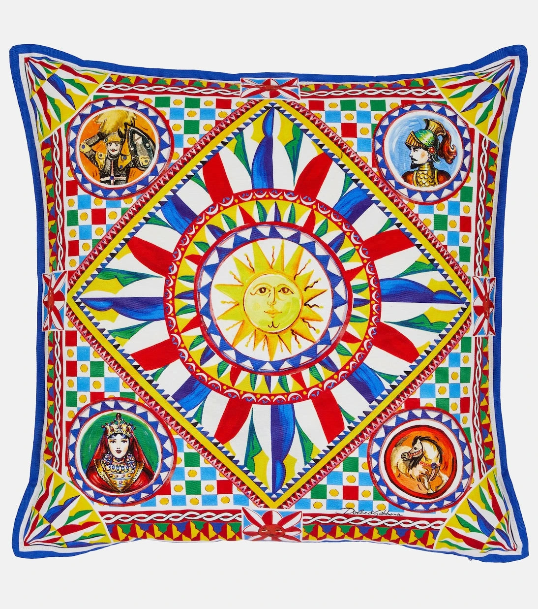 Dolce&Gabbana Casa - Small printed canvas cushion