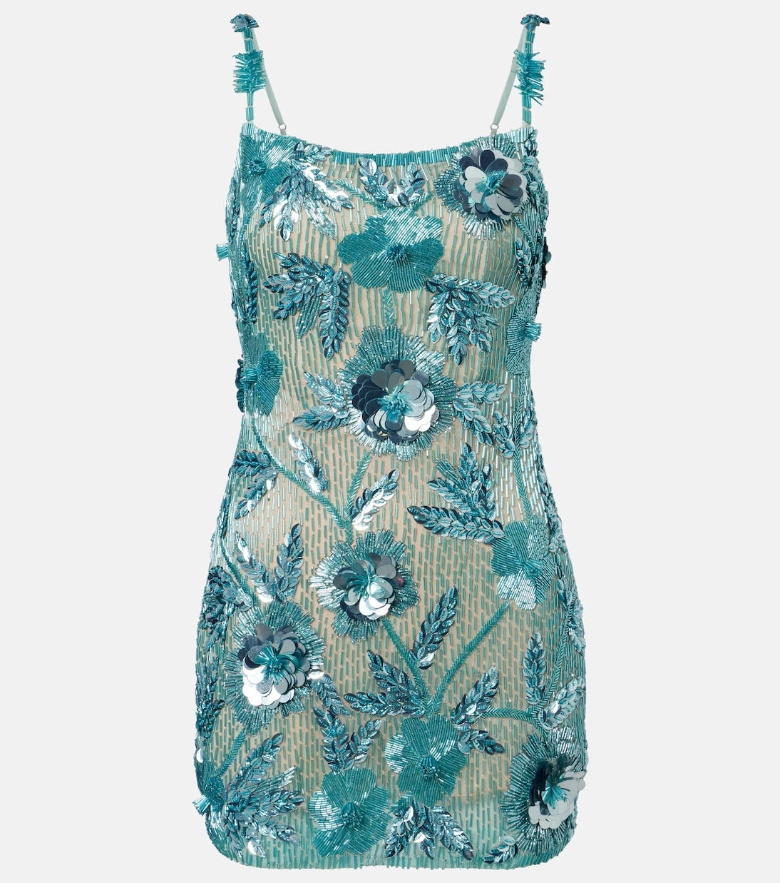 Rachel Gilbert - Pierre beaded floral-appliqué minidress