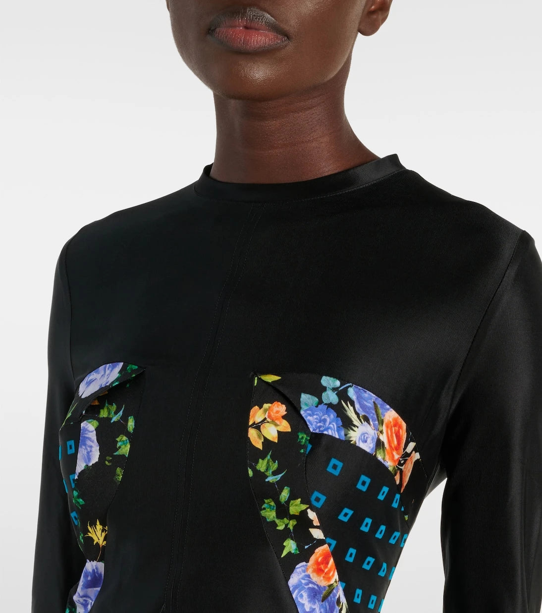 Rabanne - Floral jersey maxi dress