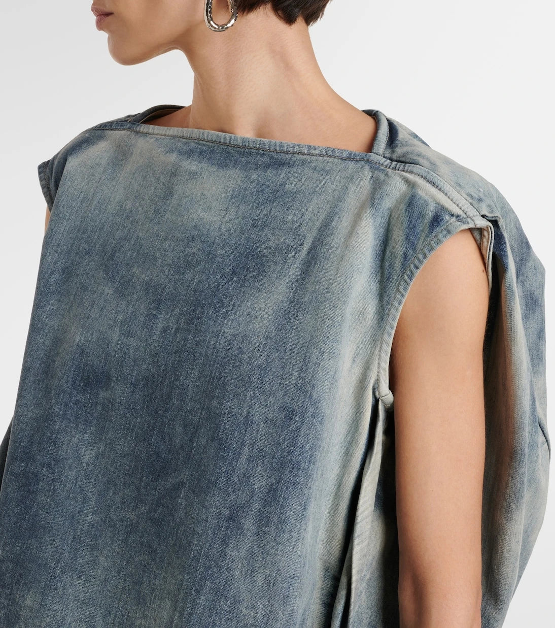 Rick Owens - Draped denim top