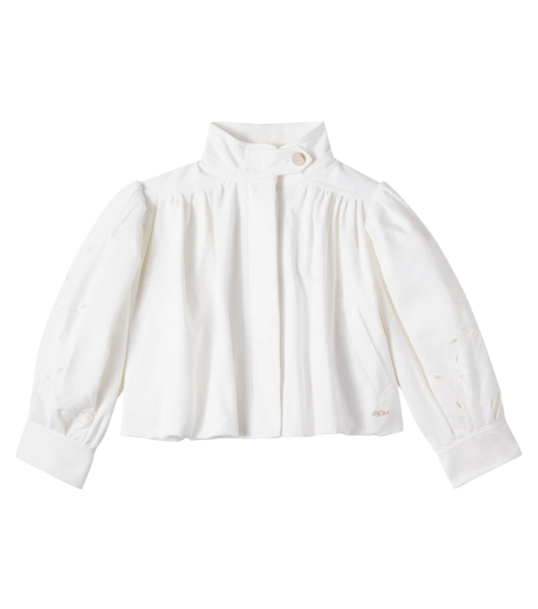 Chloé Kids - Broderie anglaise cotton jacket