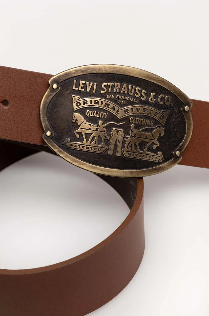 Levi's колан от кожа BILLY PLAQUE