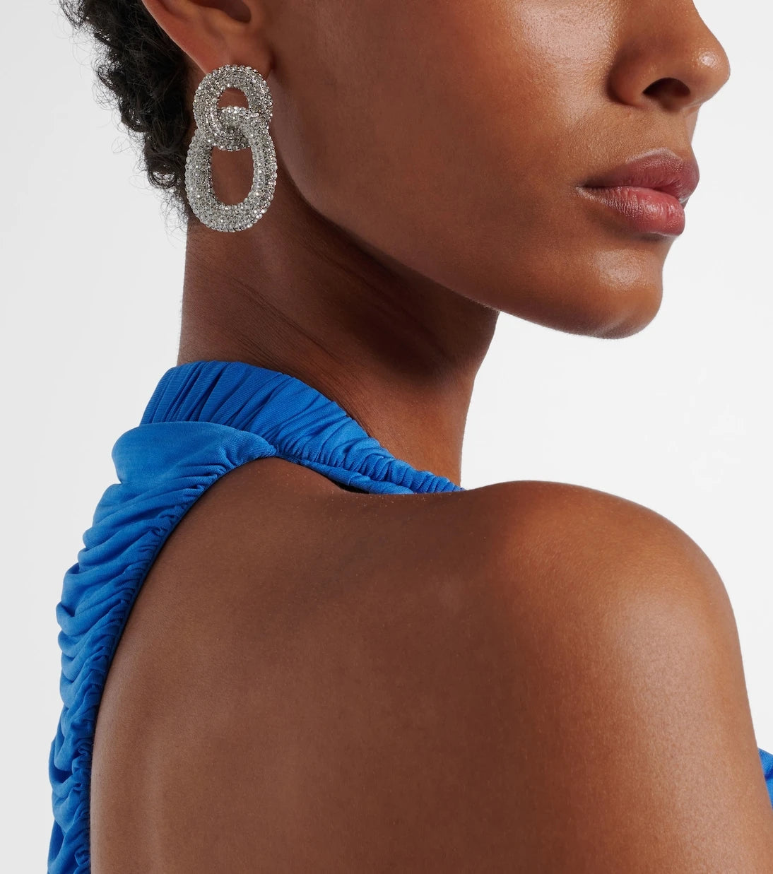Self-Portrait - Crystal-embellished drop earrings