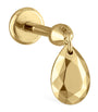 Faceted Pear Threaded Charm Earring (5.5mm)