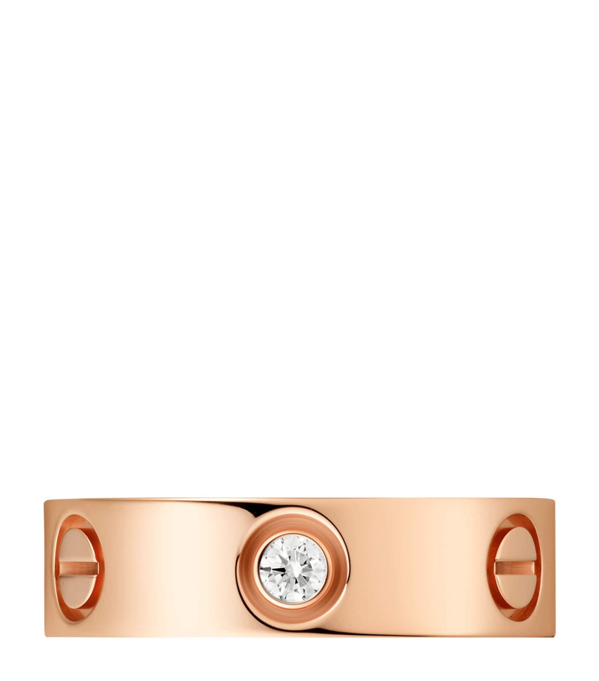 Rose Gold and Diamond LOVE Ring
