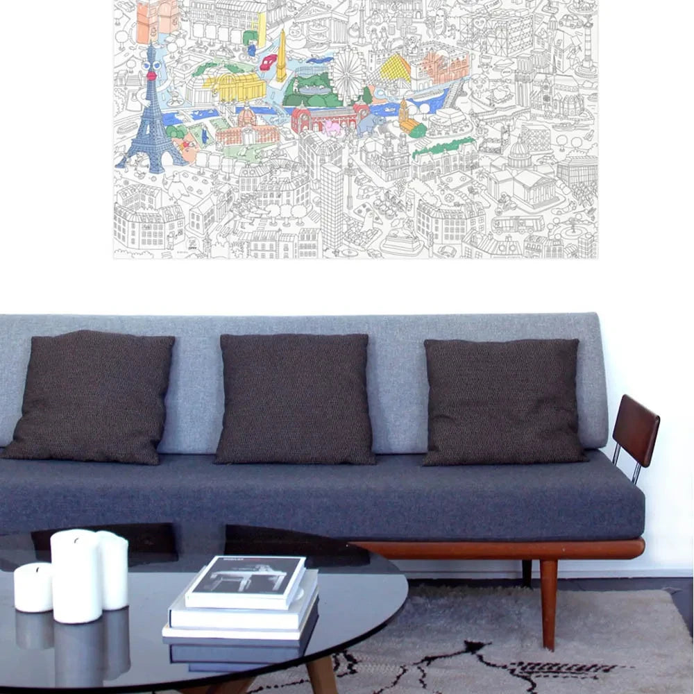 Omy - Giant Paris Colouring-in Poster