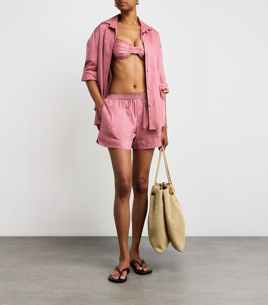 Faithfull the Brand Pink Cotton Lonia Shorts