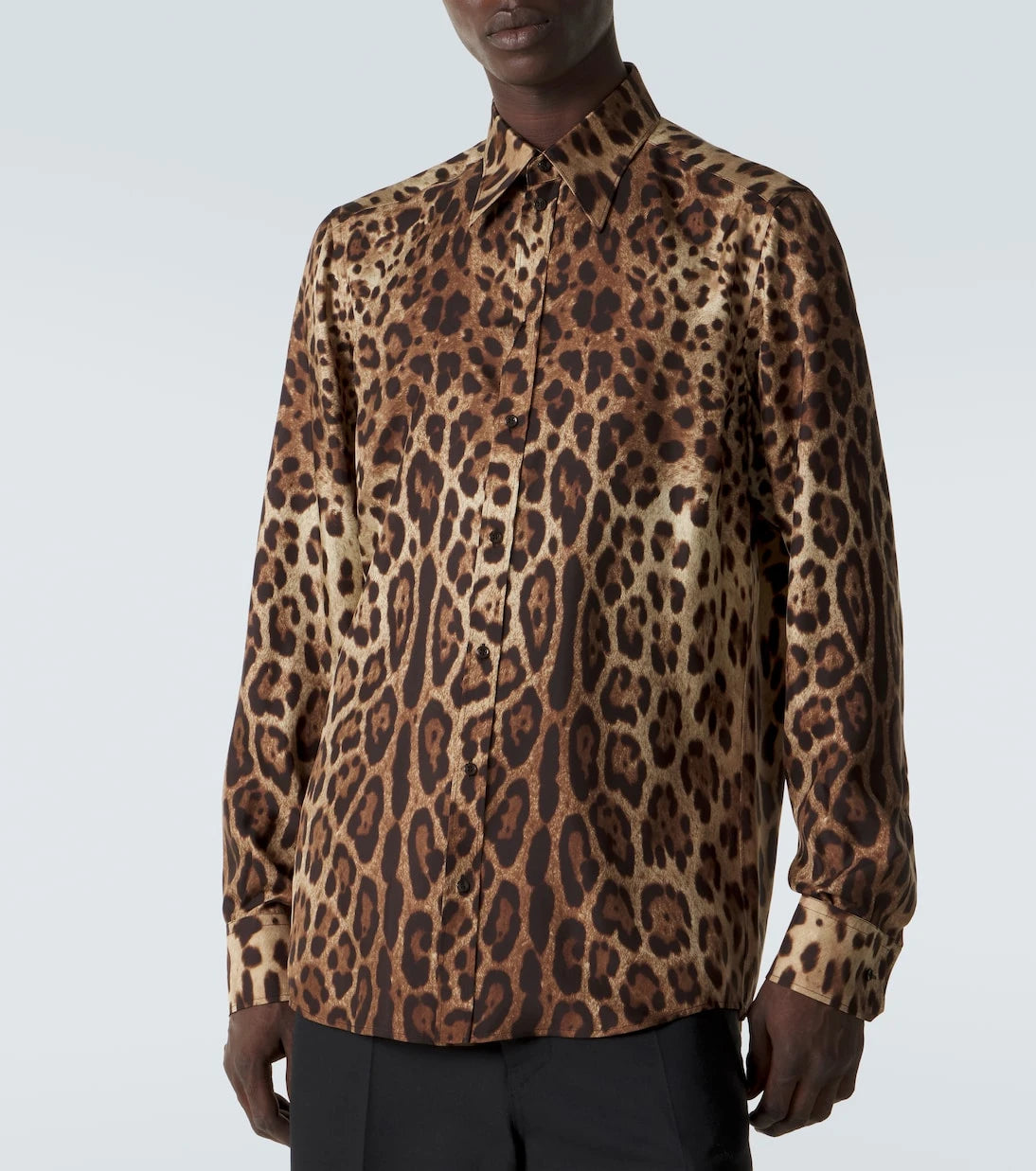 Dolce&Gabbana - Leopard-print silk shirt