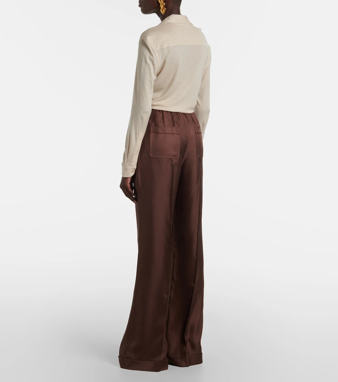 Tom Ford - Silk twill wide-leg pants