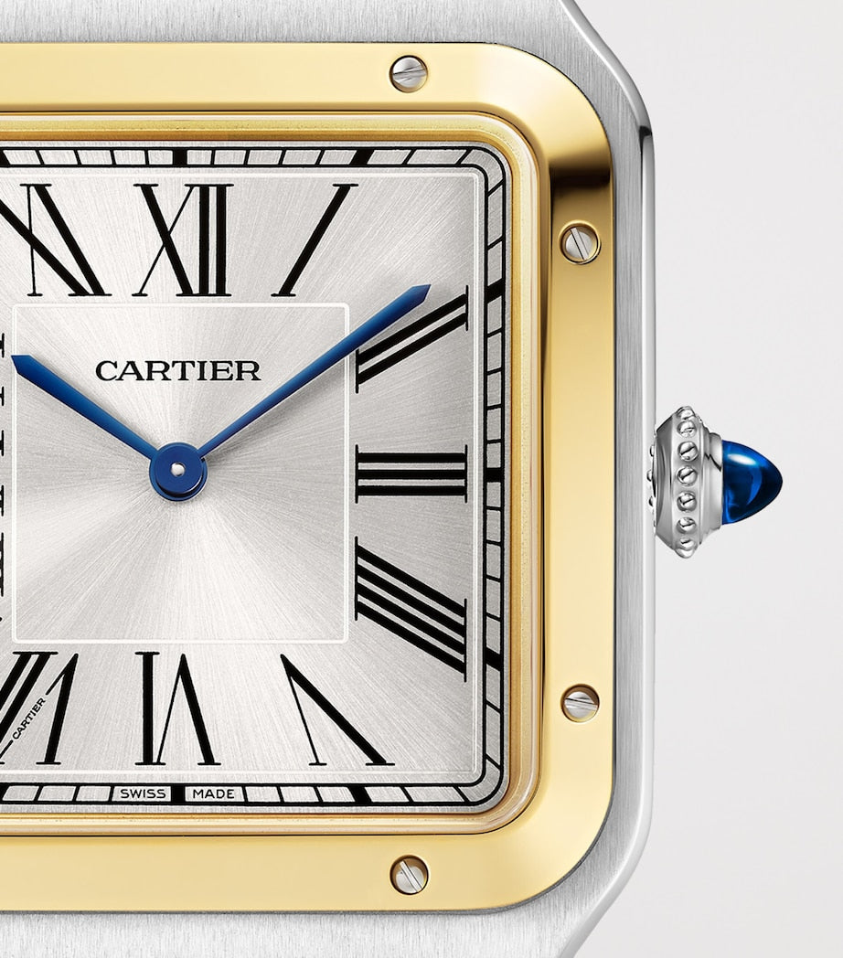 Extra Large Steel and Yellow Gold Santos-Dumont Watch 46.6mm