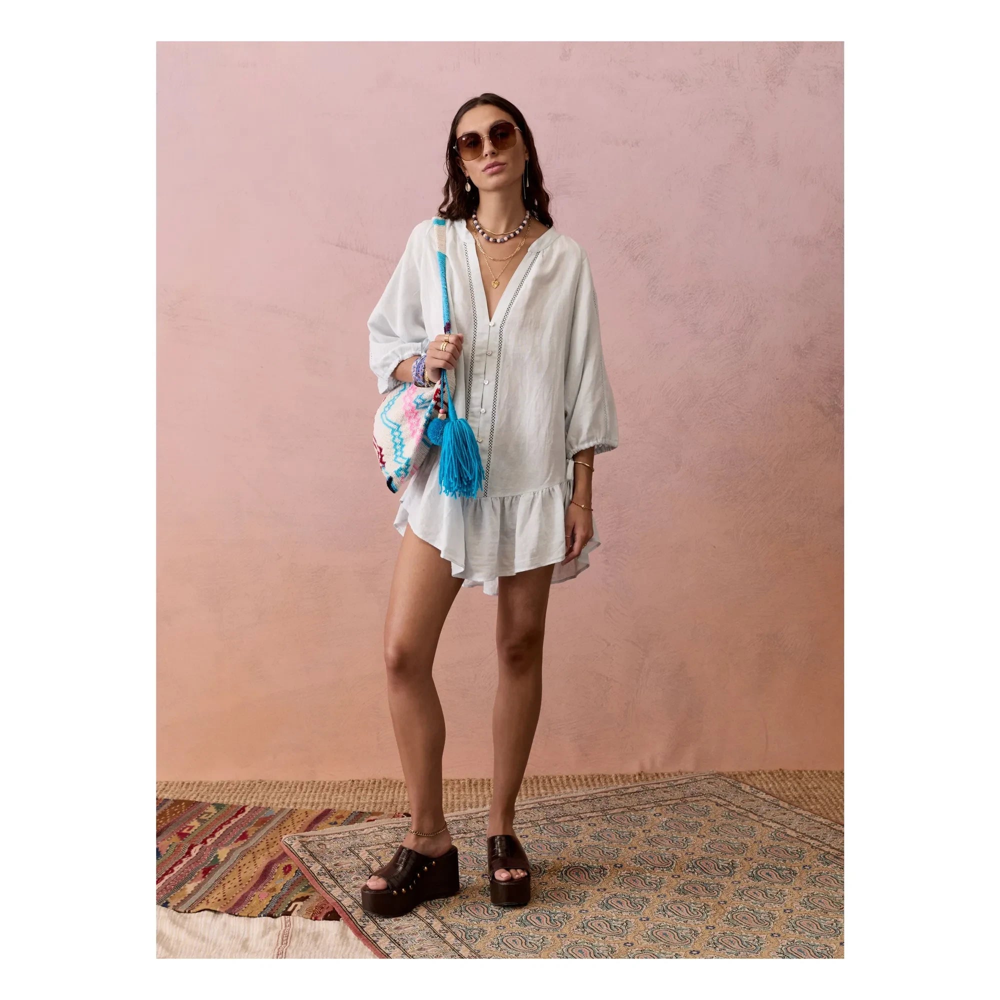 Boteh - Dress Shirt La Ponche Linen | White