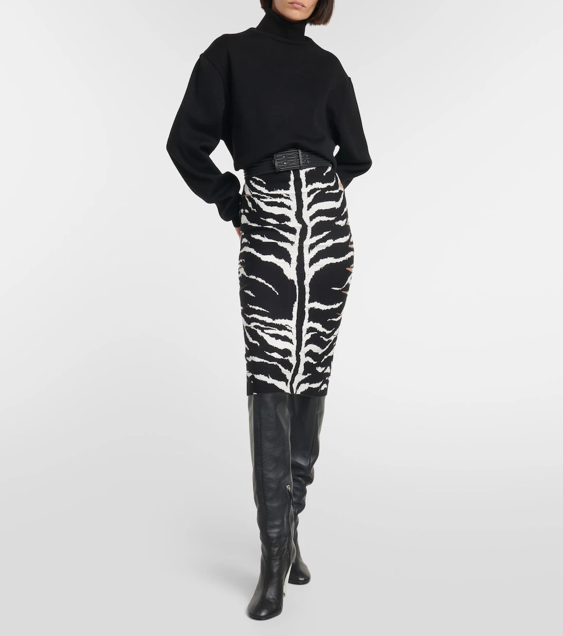 Alaïa - Wool-blend turtleneck sweater