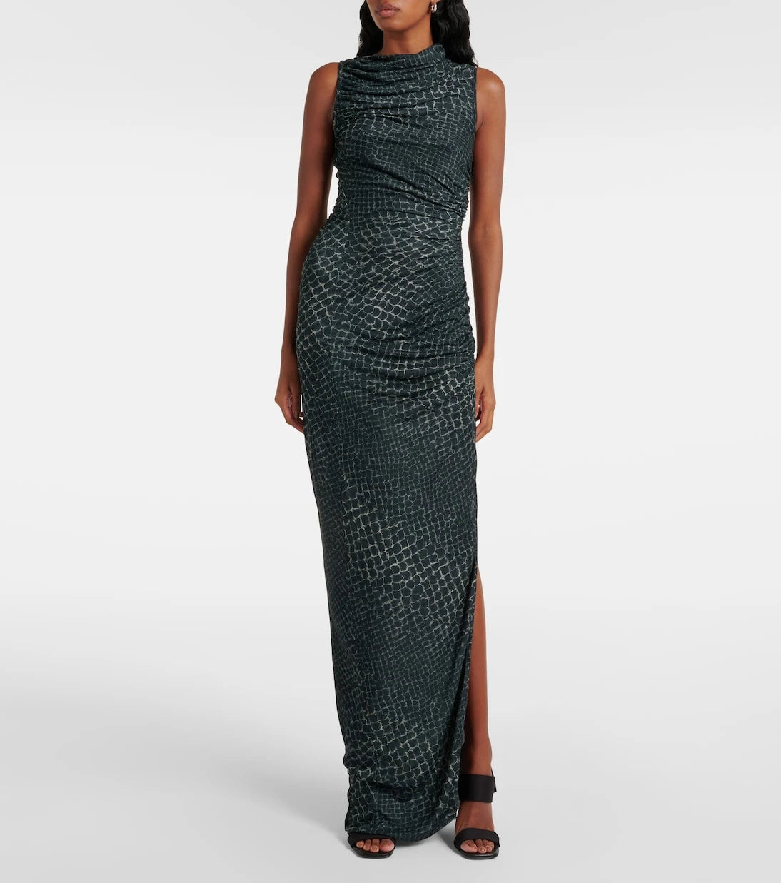 Rick Owens - Svita printed ruched jersey gown