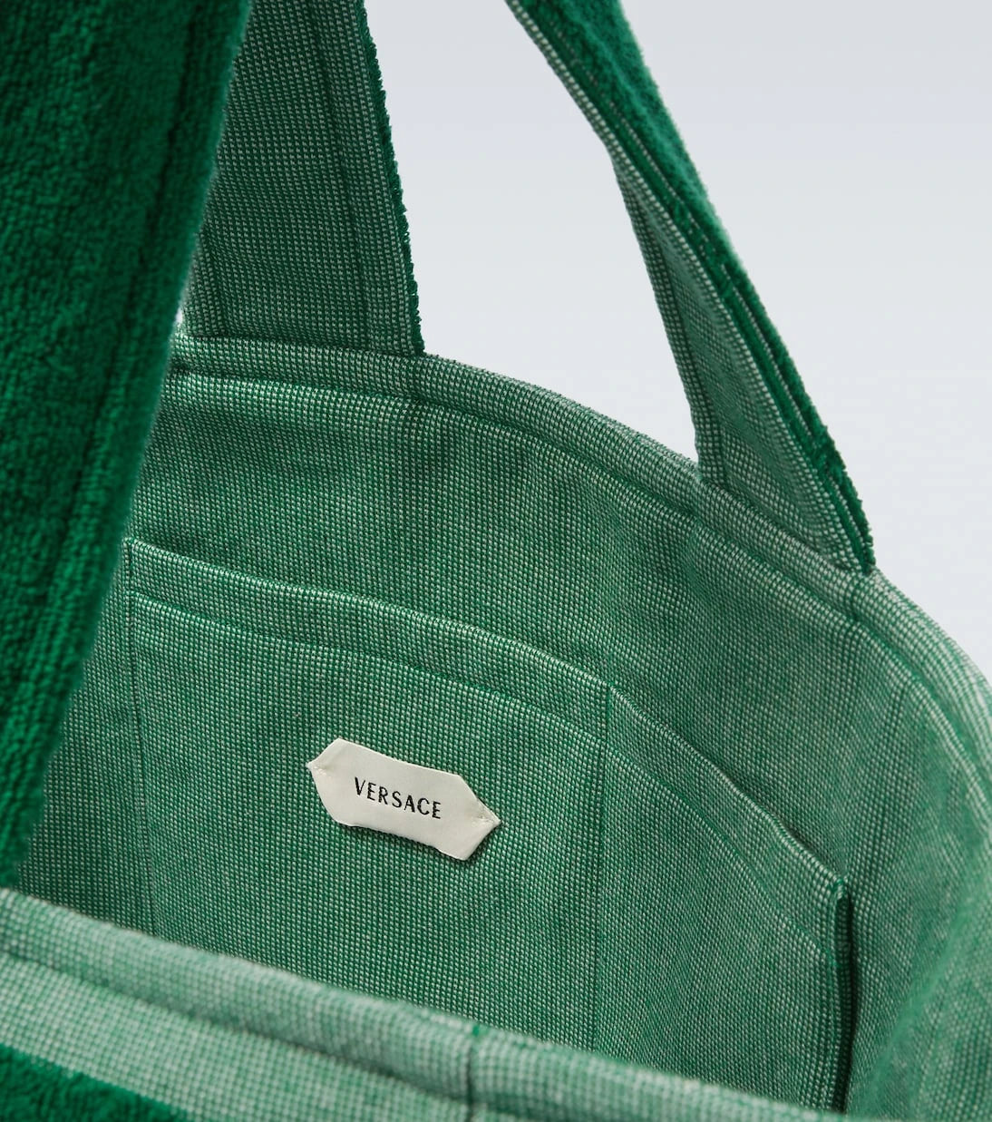 Versace - Medusa cotton-terry jacquard tote bag