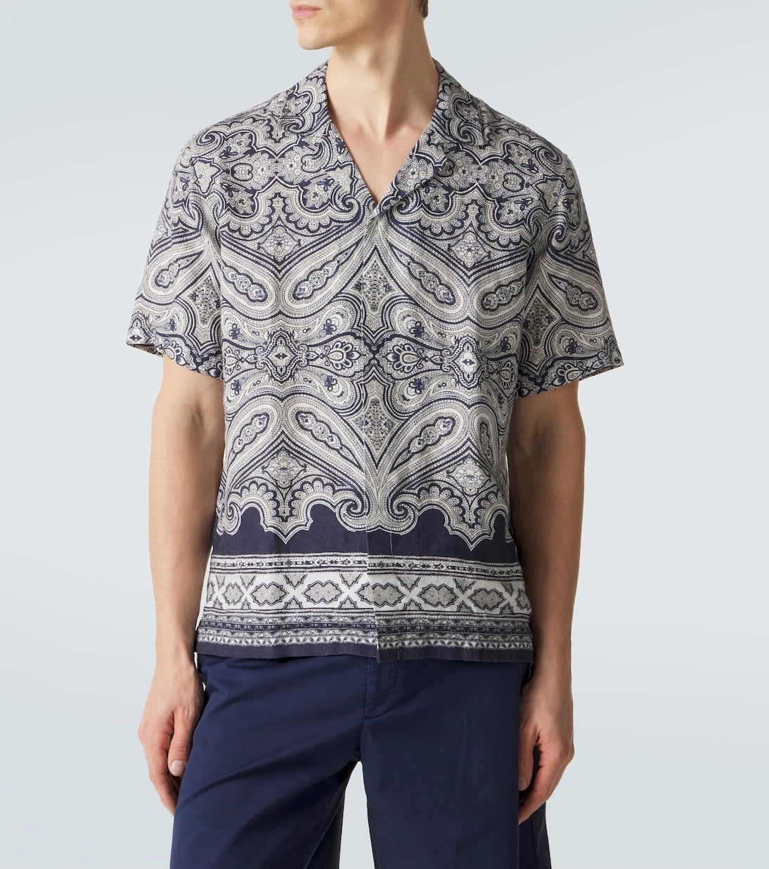 Orlebar Brown - Maitan paisley linen bowling shirt