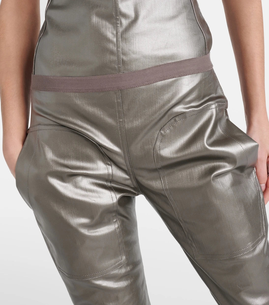 Rick Owens - Metallic denim leggings